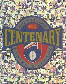 1996 Select AFL Stickers #1 AFL Centenary Logo Front